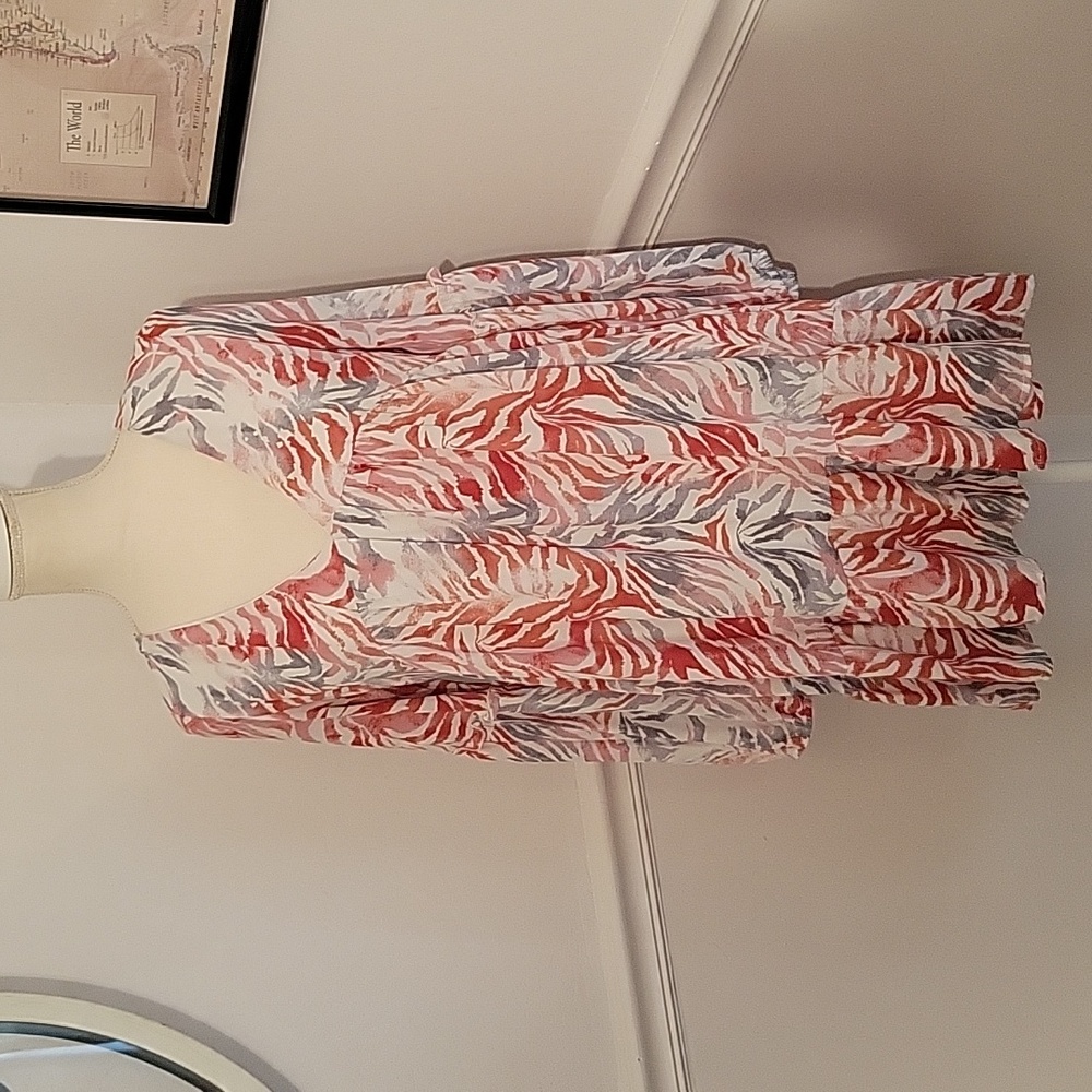 Peach Love California Tropical Flowy Dress Womens Small - Picture 2 of 7